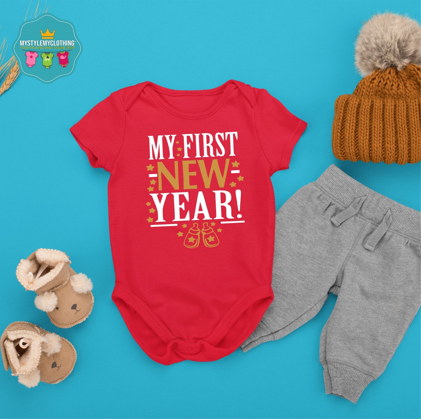 Baby New Year Holiday Onesies - My 1st New Year