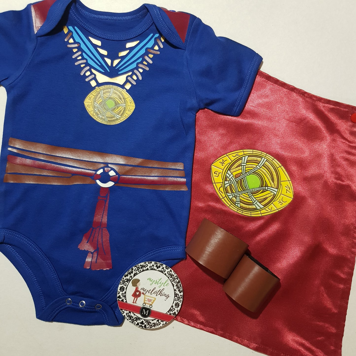 Dr.Strange with Cape Set - Baby Superhero Onesies