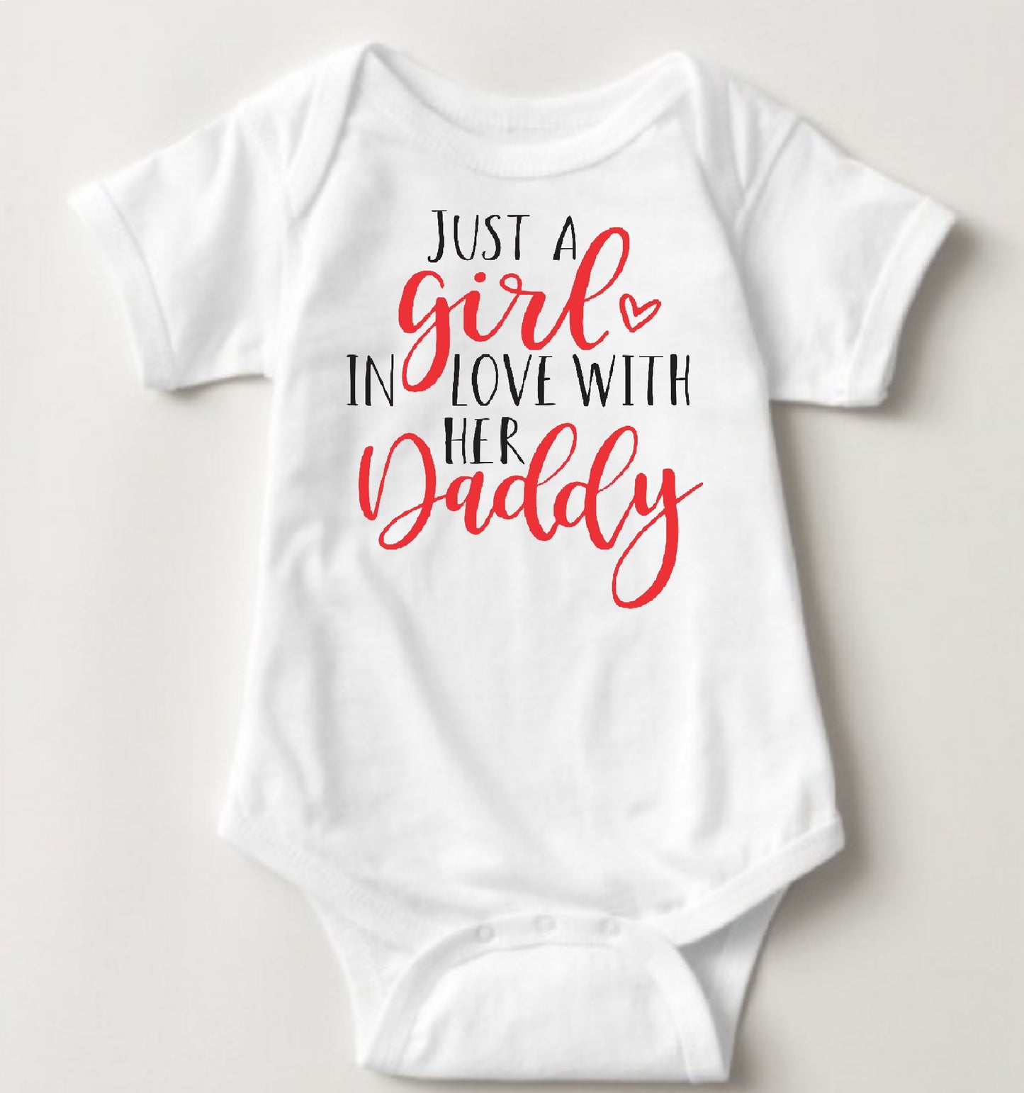 Valentines Onesies - Just a Girl In Love - MYSTYLEMYCLOTHING