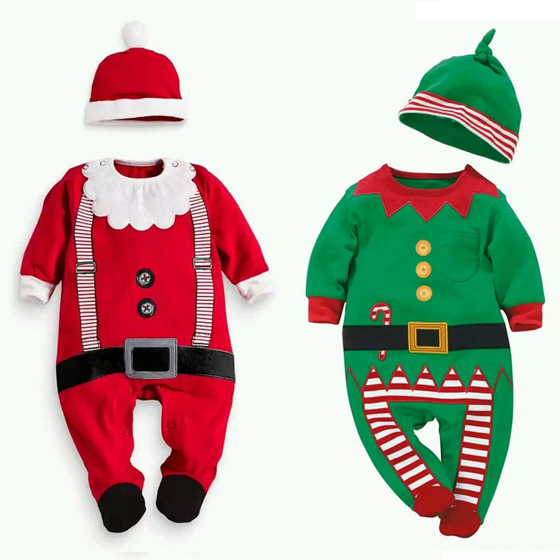 Baby Romper Baby Christmas Costume - Santa Romper - MYSTYLEMYCLOTHING