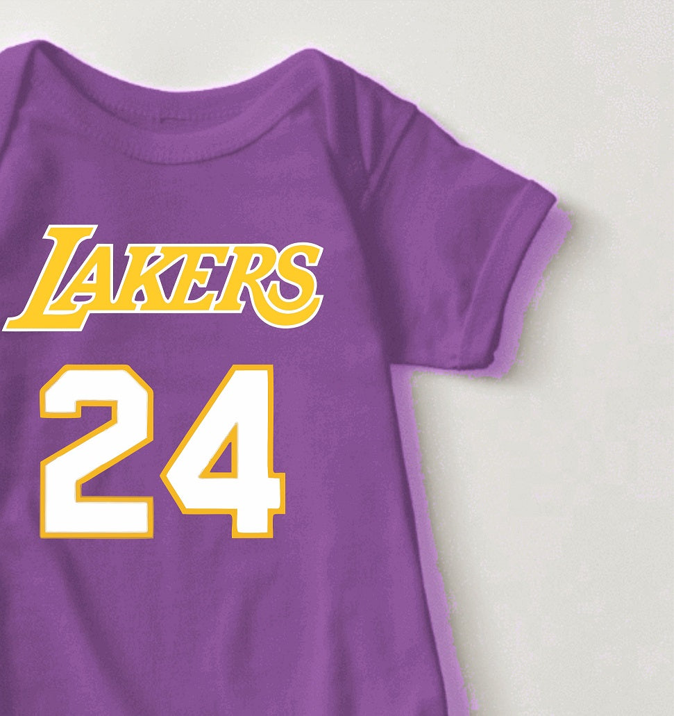 Baby Basketball Jersey Onesies- Lakers Kobe 24 - MYSTYLEMYCLOTHING