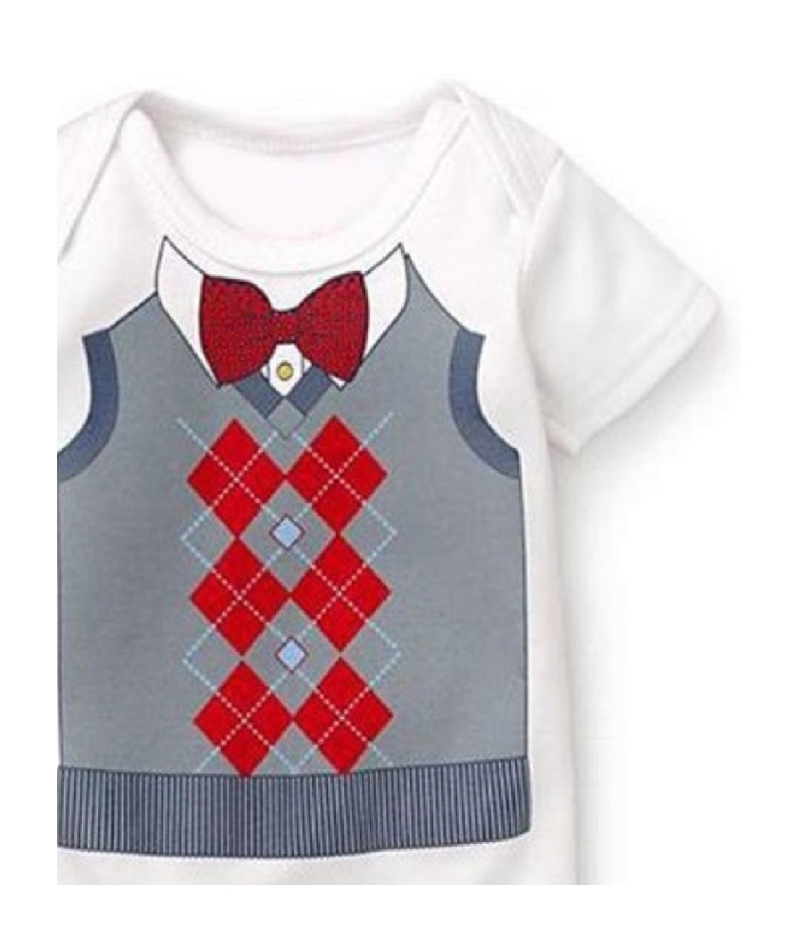 Baby Romper Red Bowtie Vest Tuxedo Statement - MYSTYLEMYCLOTHING