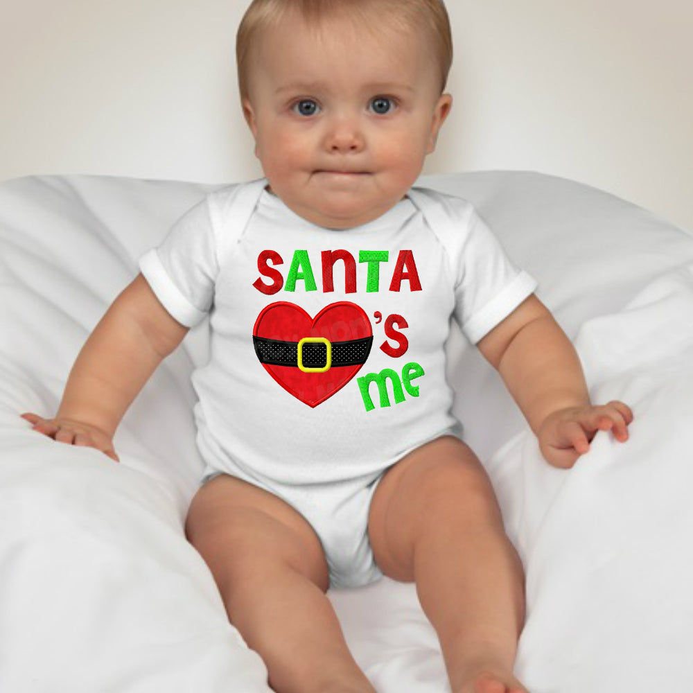 Baby Christmas Holiday Onesies - Santa loves Me - MYSTYLEMYCLOTHING