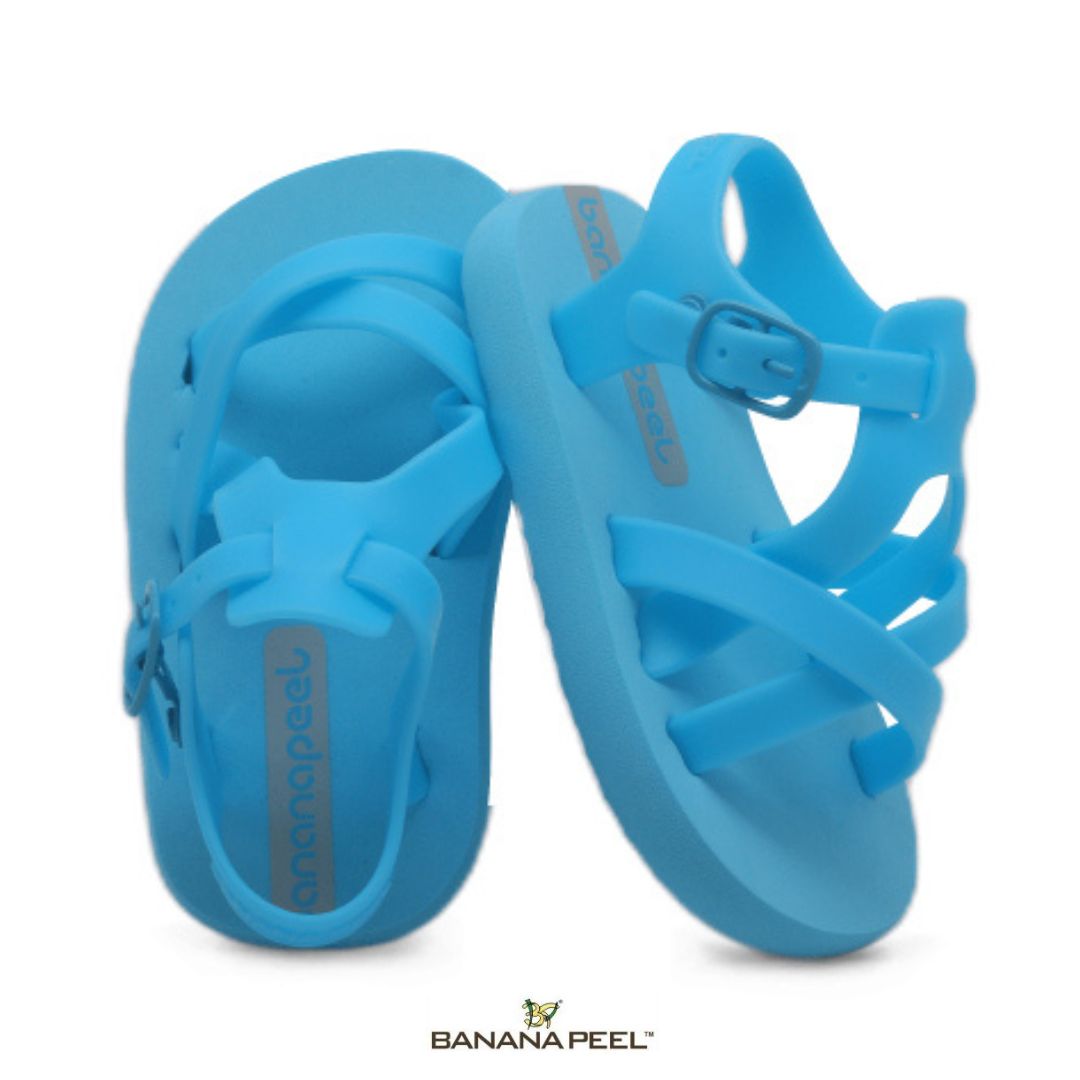 Banana Peel Slippers for Toddlers - DishyMoppet Cerulean