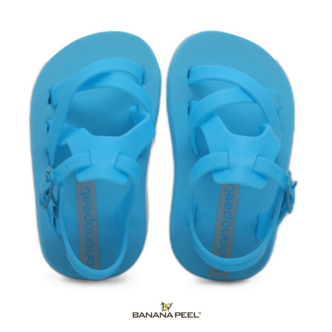 Banana Peel Slippers for Toddlers - DishyMoppet Cerulean