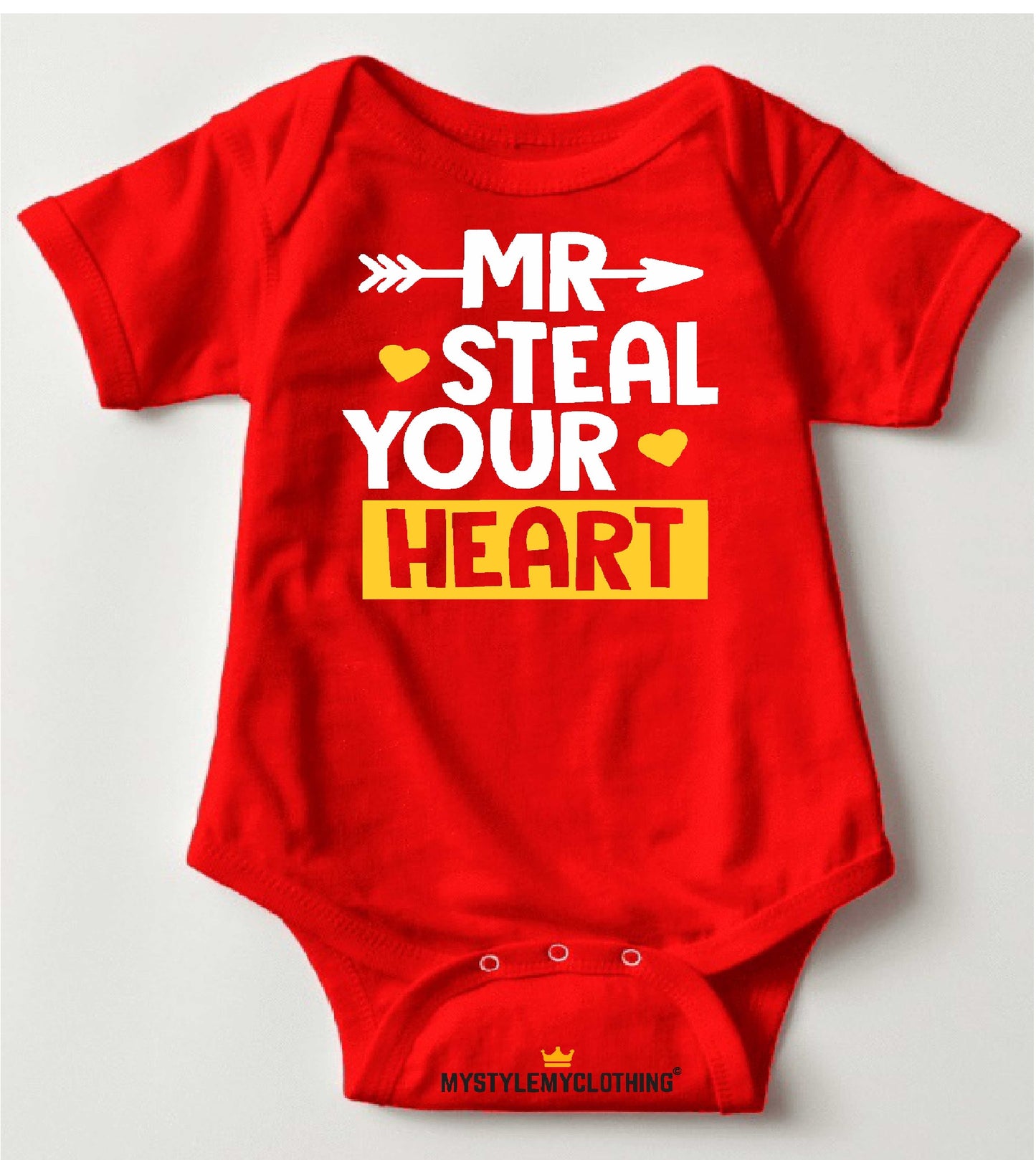 Valentines Onesies - Mr Steal your Heart - MYSTYLEMYCLOTHING