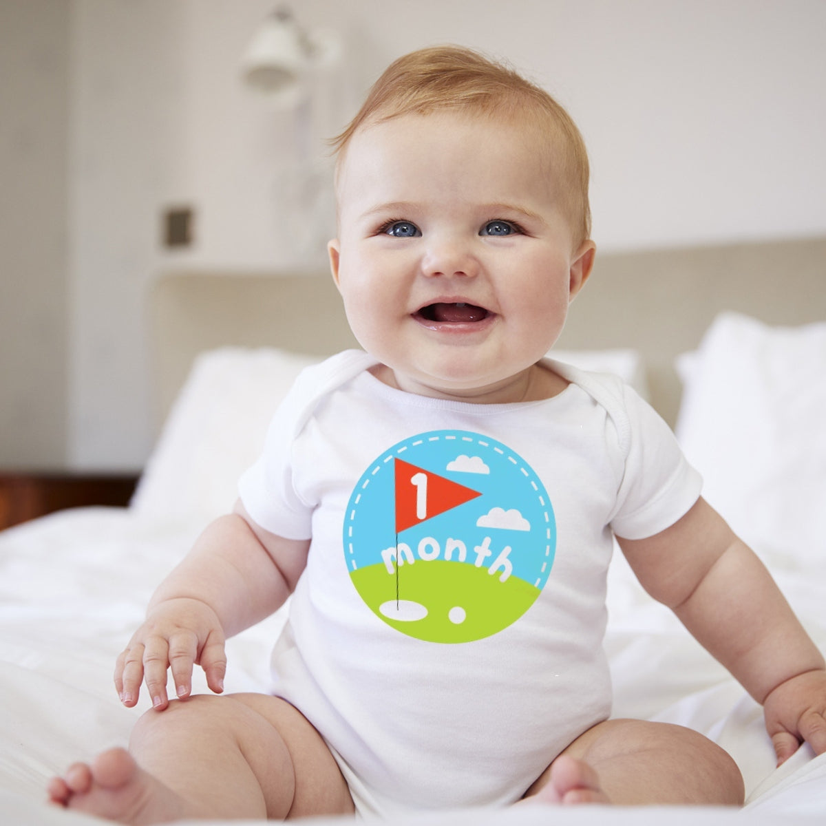 Baby Custom Monthly Onesies - Golf - MYSTYLEMYCLOTHING