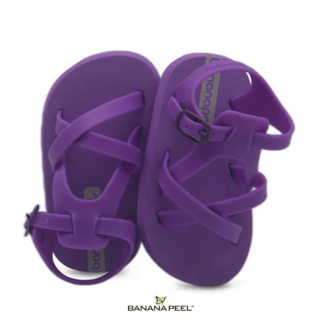 Banana Peel Slippers for Toddlers - DishyMoppet Sweet Plum Jasmine