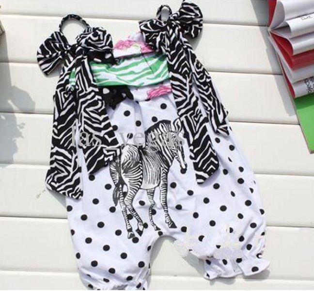 Baby Romper Zebra String Shoulder Romper - MYSTYLEMYCLOTHING