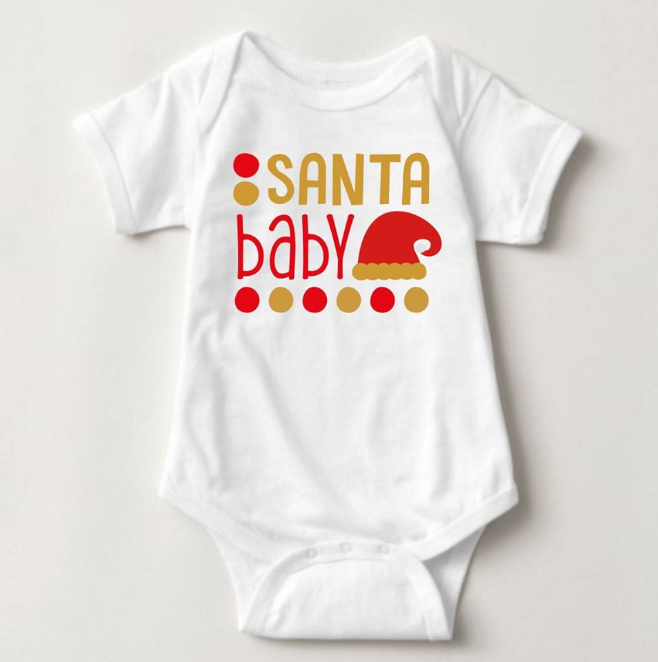 Baby Christmas Holiday Onesies - Santa Baby - MYSTYLEMYCLOTHING