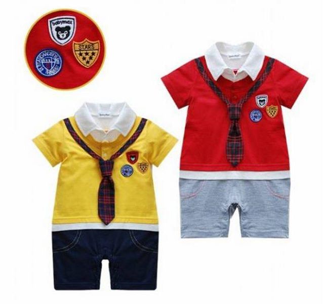 Baby Romper Montessori Necktie Baby Romper - MYSTYLEMYCLOTHING