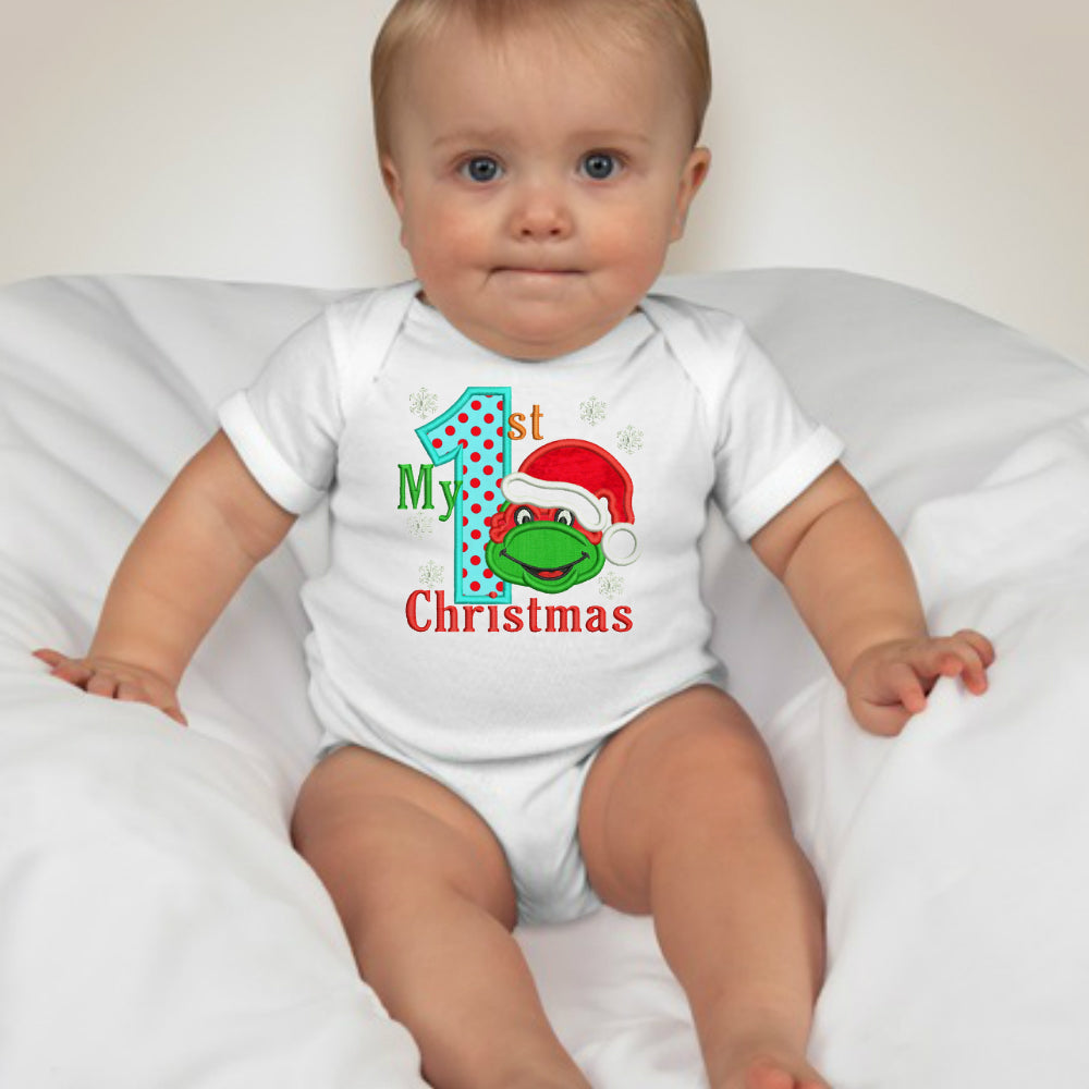 Baby Christmas Holiday Onesies - First Christmas Ninja Turtles - MYSTYLEMYCLOTHING