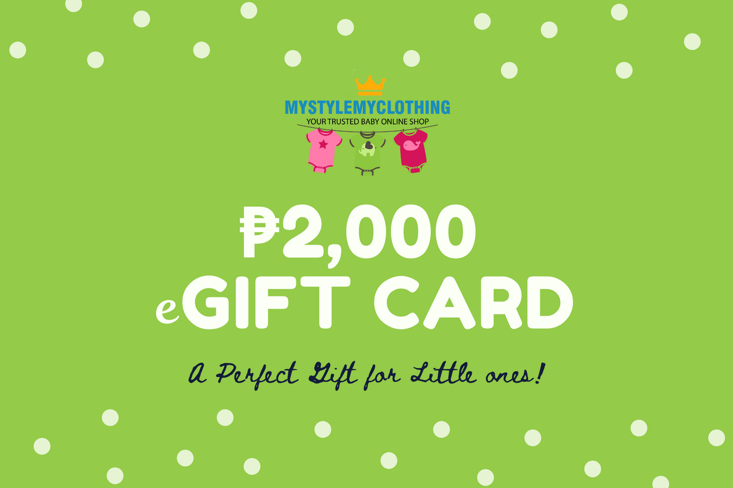 P2,000 eGift Card - MYSTYLEMYCLOTHING