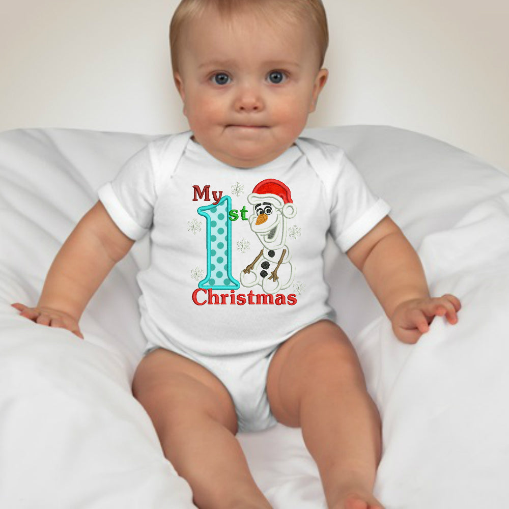 Baby Christmas Holiday Onesies - First Christmas Olaf - MYSTYLEMYCLOTHING