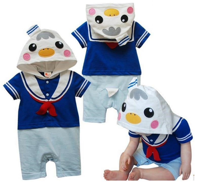 Baby Romper Sailor Duck Hoody Romper - MYSTYLEMYCLOTHING