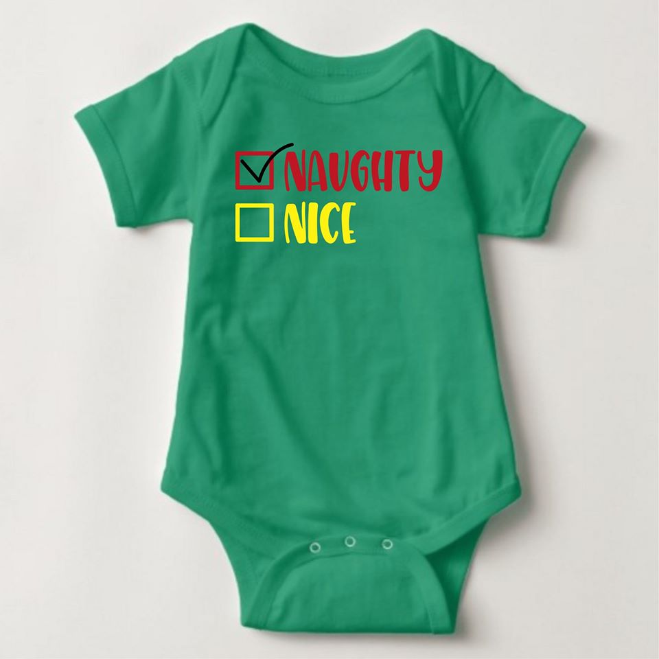 Baby Christmas Holiday Onesies -Naughty Nice - MYSTYLEMYCLOTHING
