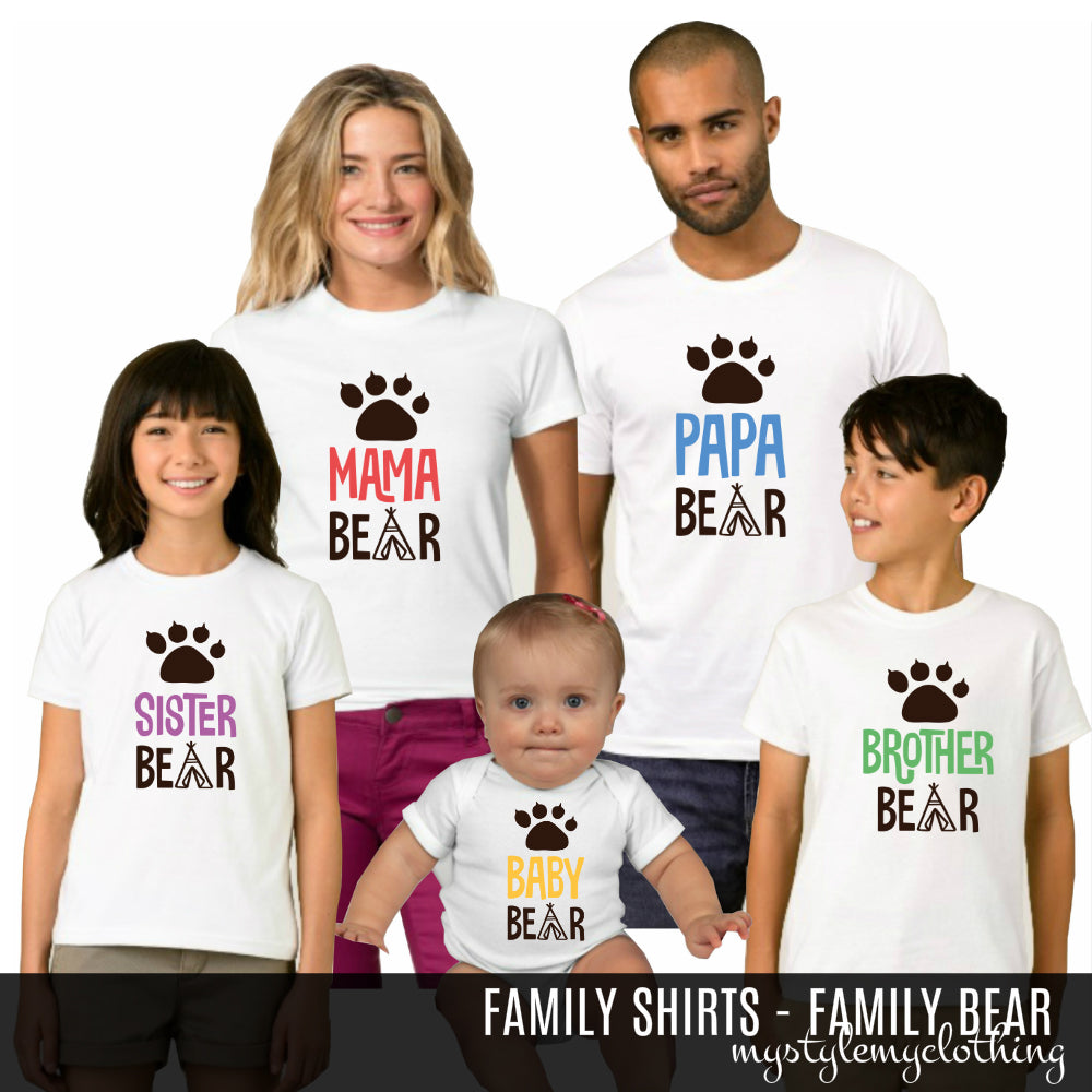 Family Set Shirt - Bear Family – MYSTYLEMYCLOTHING™