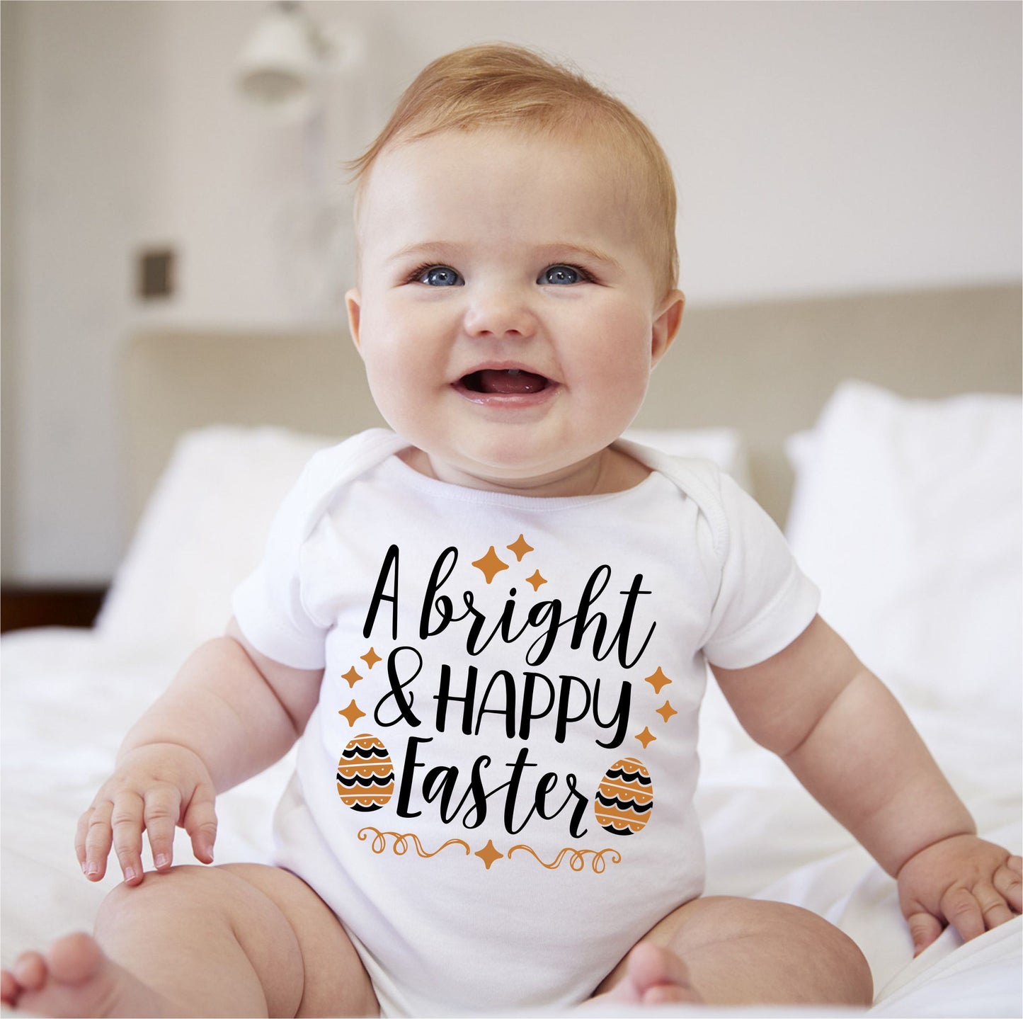 Baby Easter Onesies - A bright and Happy Easter