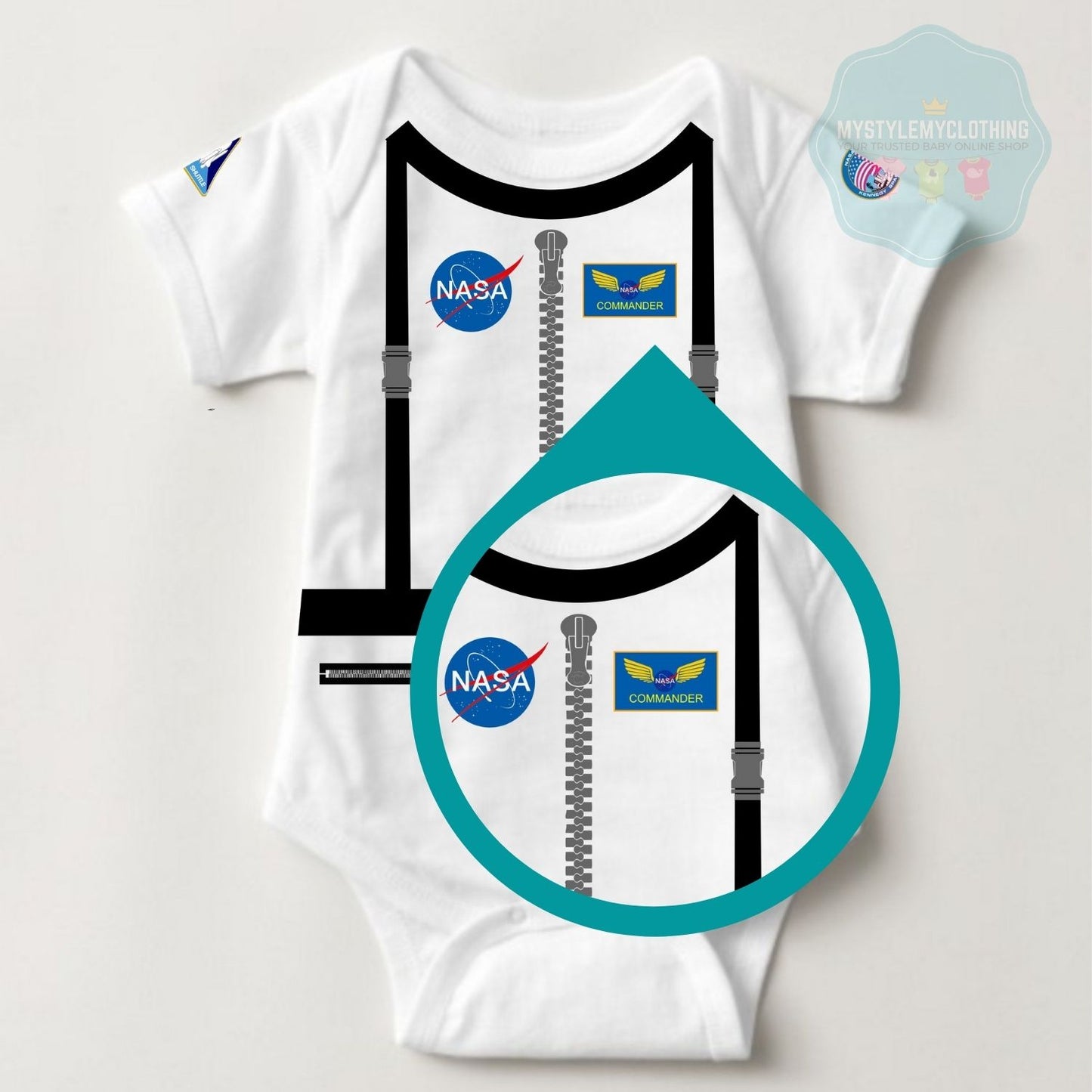 Baby Career Onesies - Astronaut Suit NASA with FREE Name Print - MYSTYLEMYCLOTHING