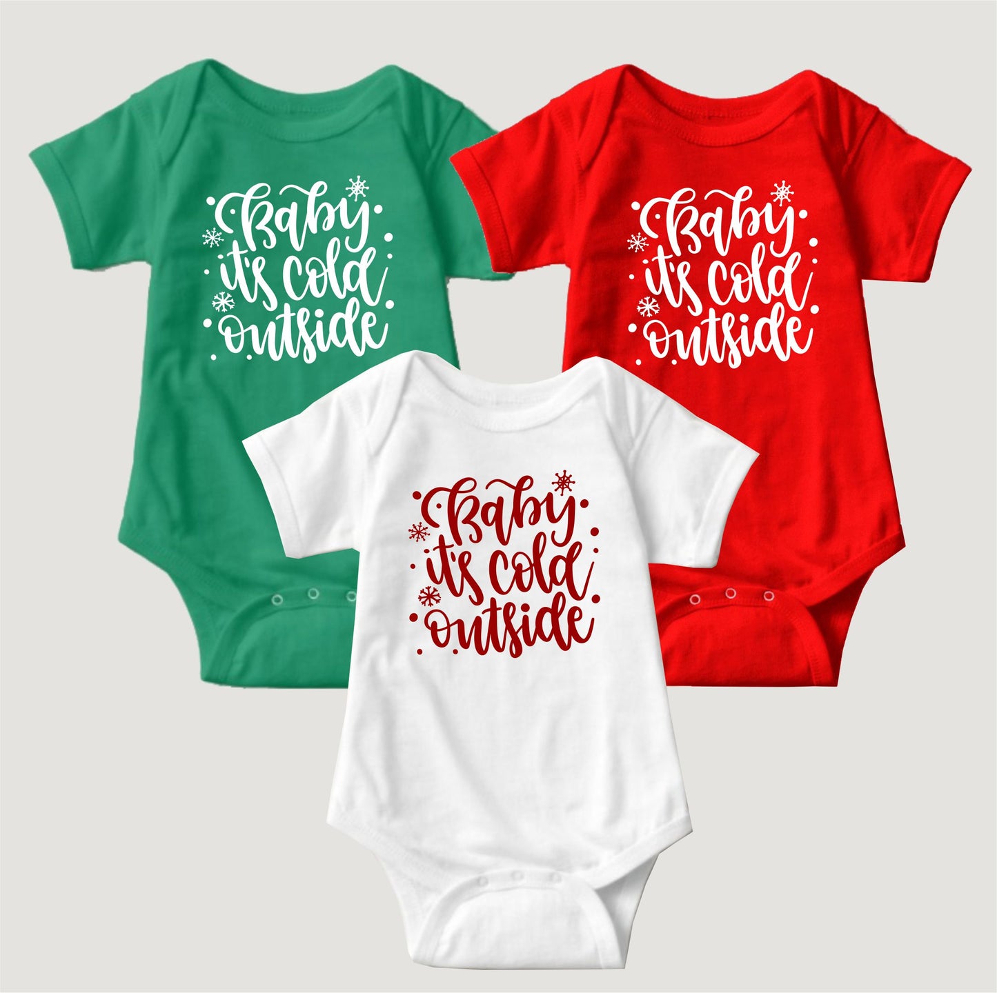 Baby Christmas Holiday Onesies - Its Cold Outside