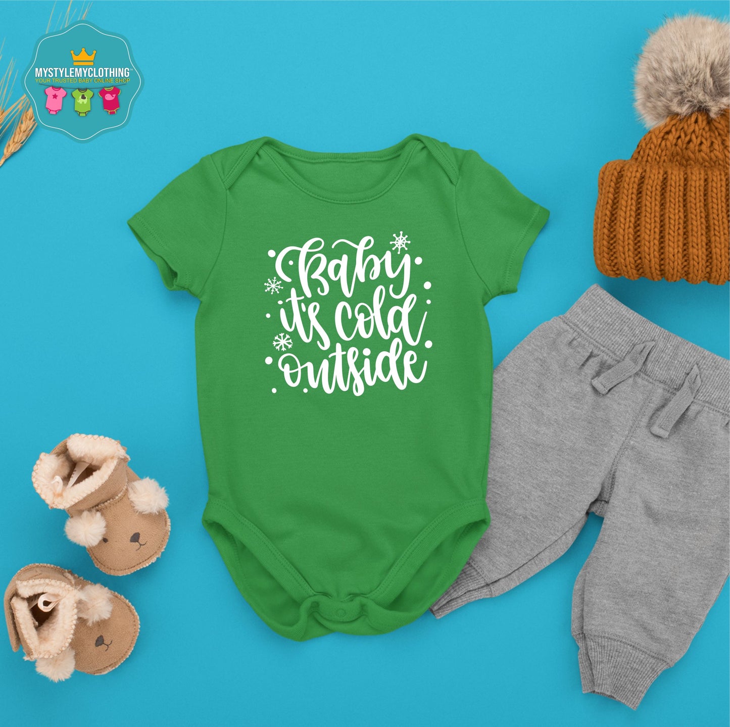 Baby Christmas Holiday Onesies - Its Cold Outside
