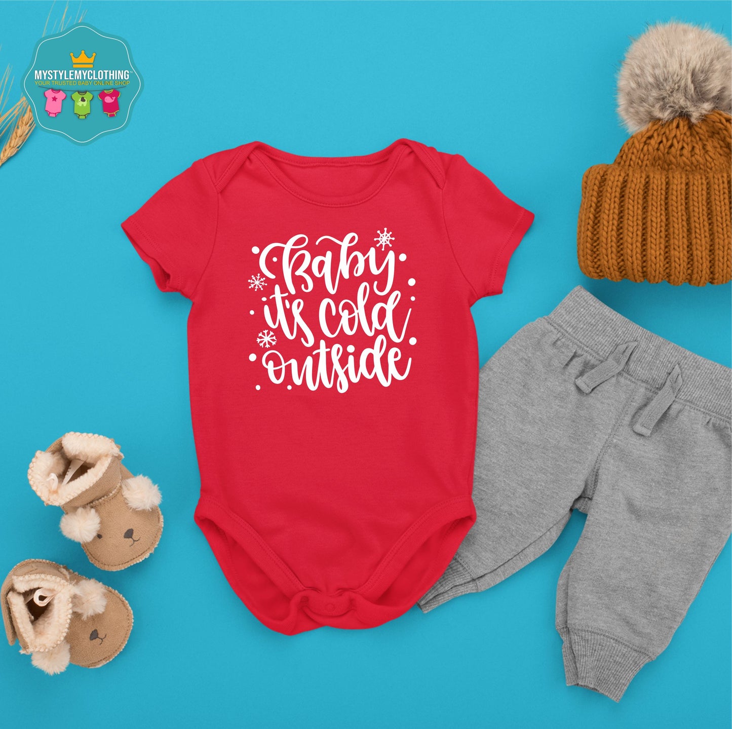 Baby Christmas Holiday Onesies - Its Cold Outside