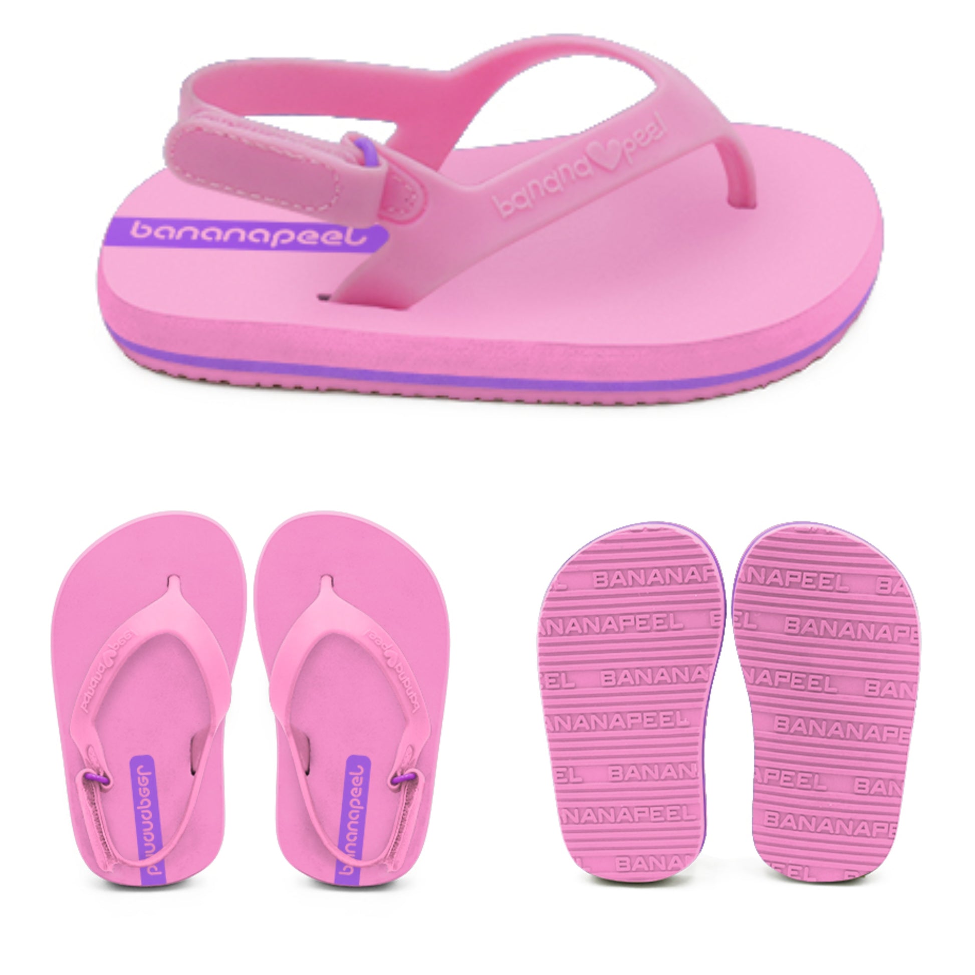 Banana Peel Bare Essential Slip on Slippers Slip Ons for Toddlers - Smoocherific Blush Pink - MYSTYLEMYCLOTHING