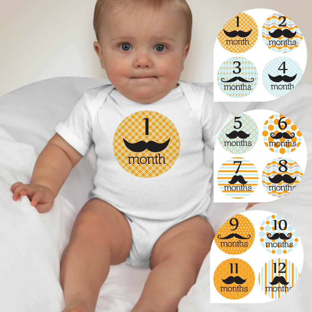 Baby Custom Monthly Onesies - Little Man III - MYSTYLEMYCLOTHING
