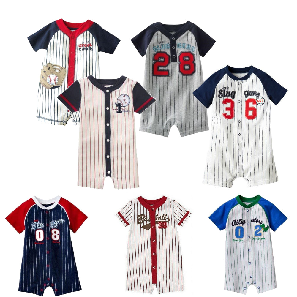 Baby Romper #1 Team Captain Baseball League Romper - MYSTYLEMYCLOTHING