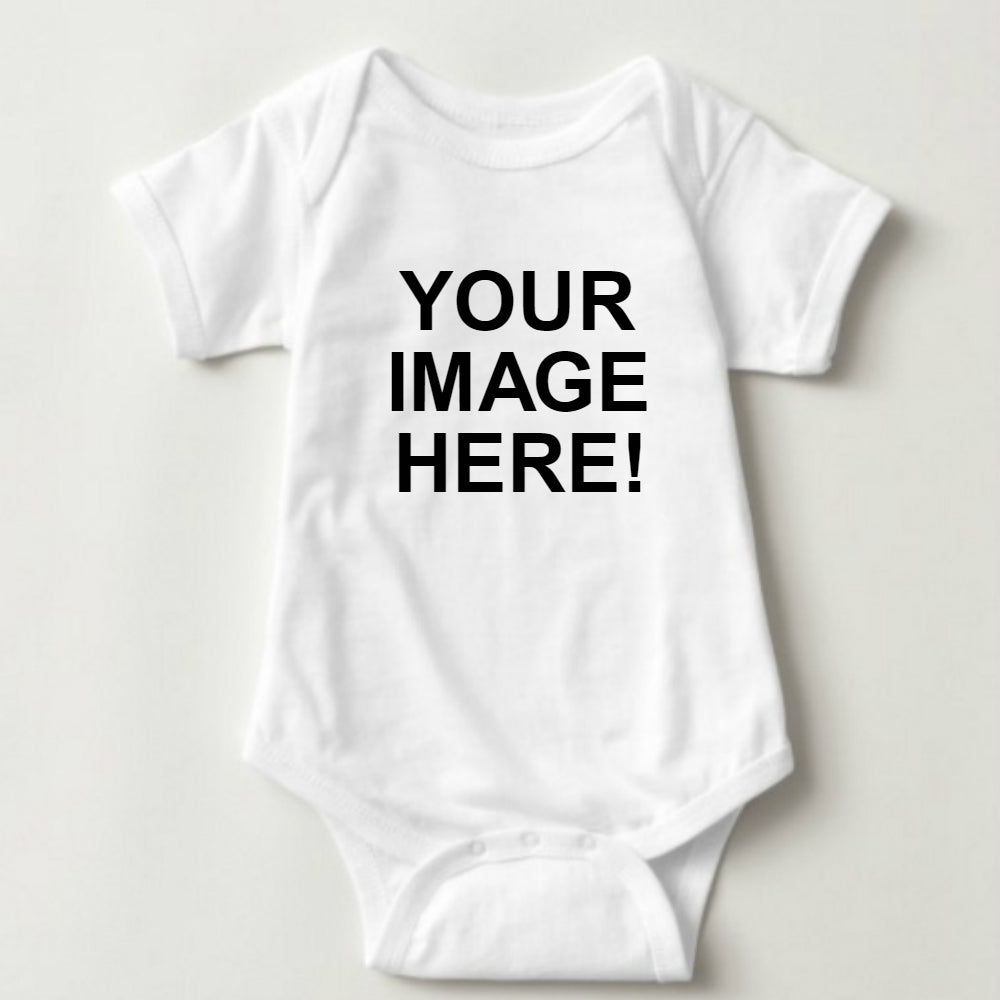 Custom printed outlet onesies