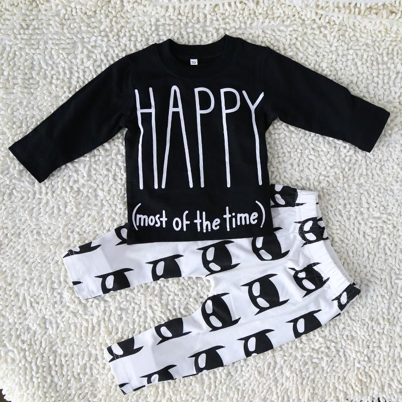 Baby Monochrome Set - Happy - MYSTYLEMYCLOTHING