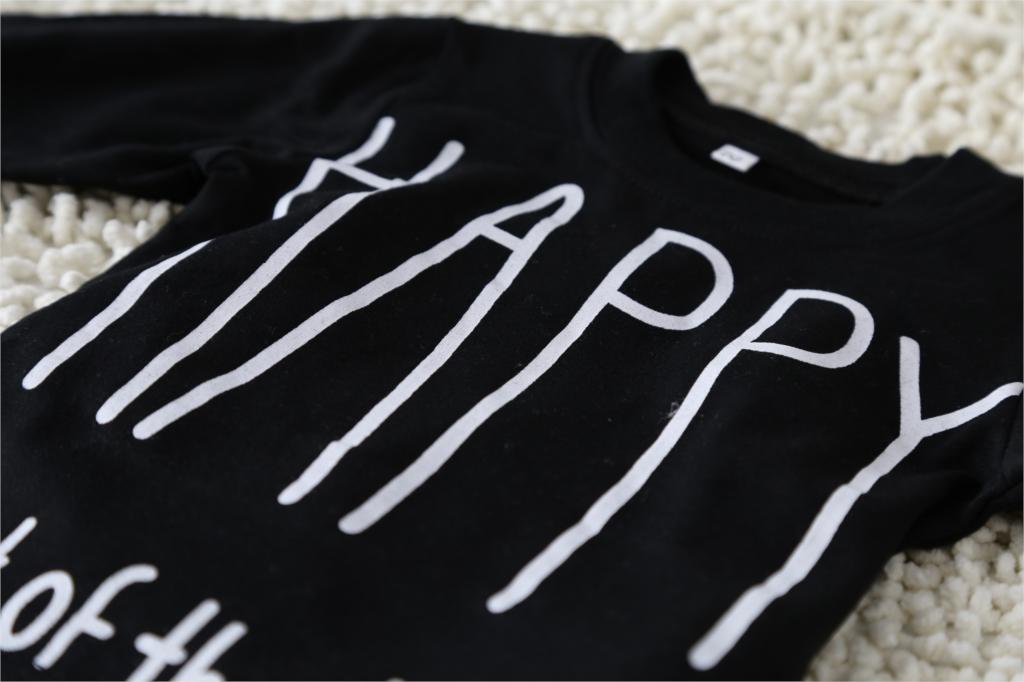 Baby Monochrome Set - Happy - MYSTYLEMYCLOTHING