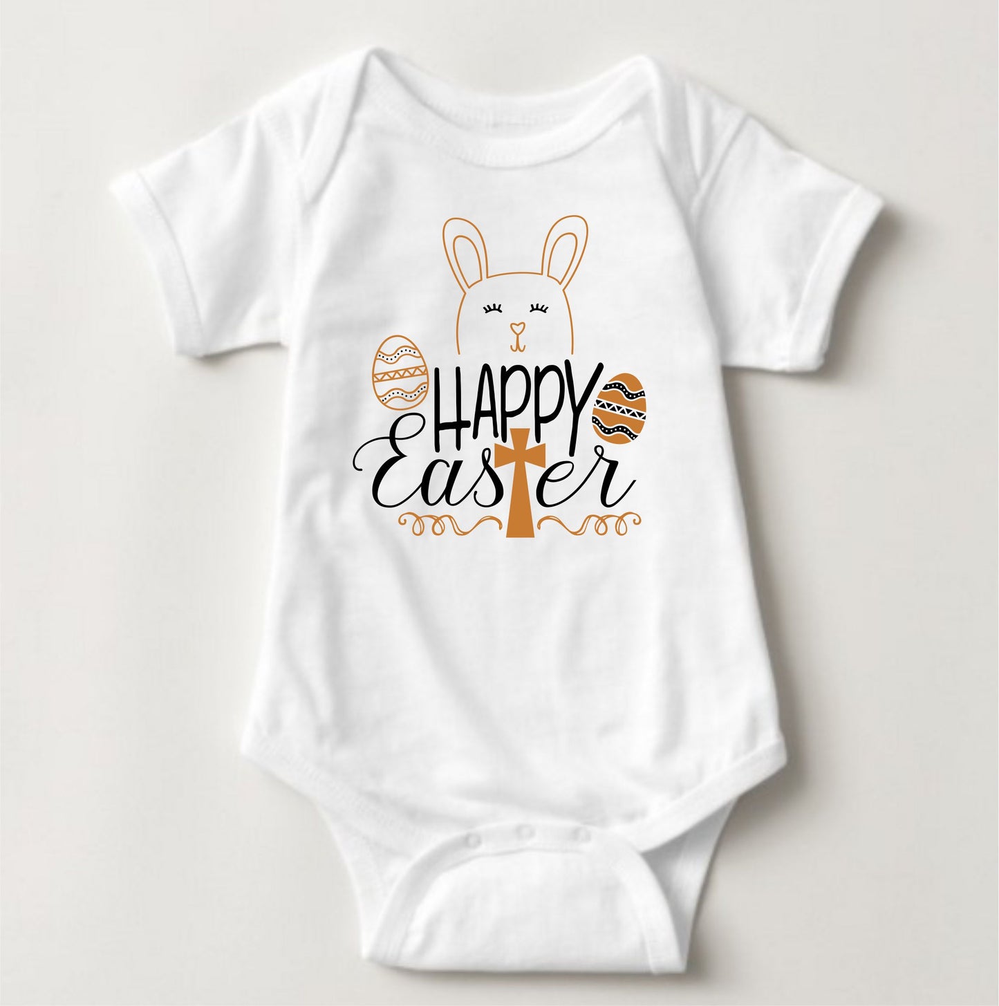 Baby Easter Onesies - Happy Easter Cross