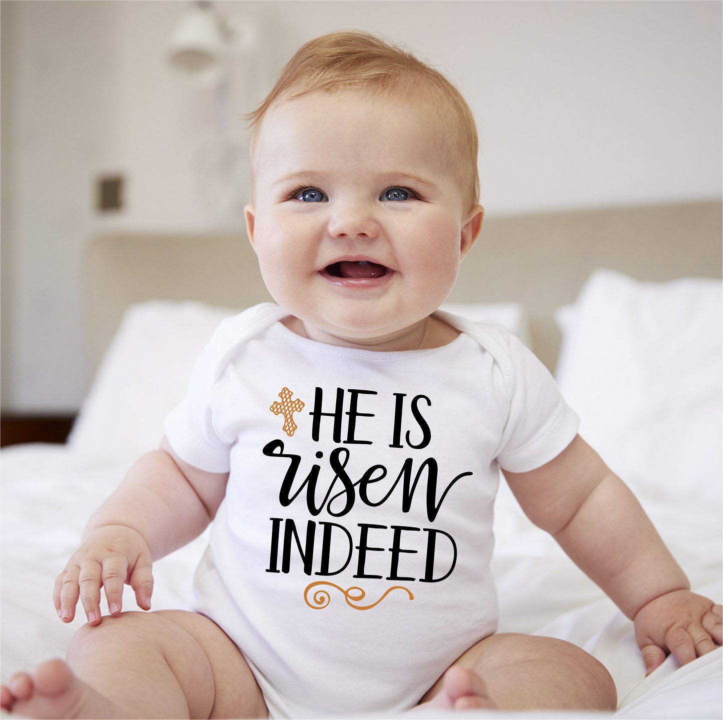 Baby Easter Onesies - He is Risen Indeed