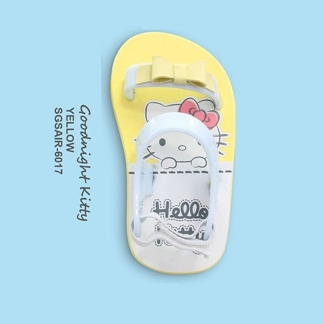 Banana Peel Slippers for Toddlers - Hello Kitty Set Good Night Kitty Yellow - MYSTYLEMYCLOTHING