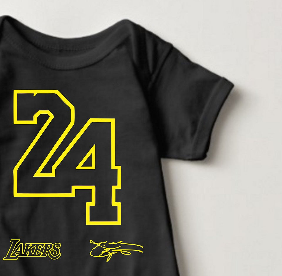 Baby Statement Onesies Kobe - Kobe 24 Black - MYSTYLEMYCLOTHING