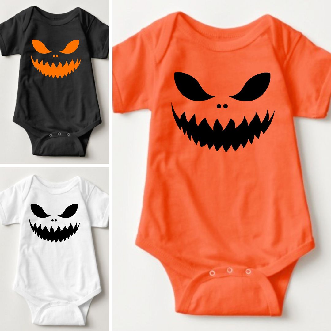 Baby Halloween Onesies - Monster Scary Face