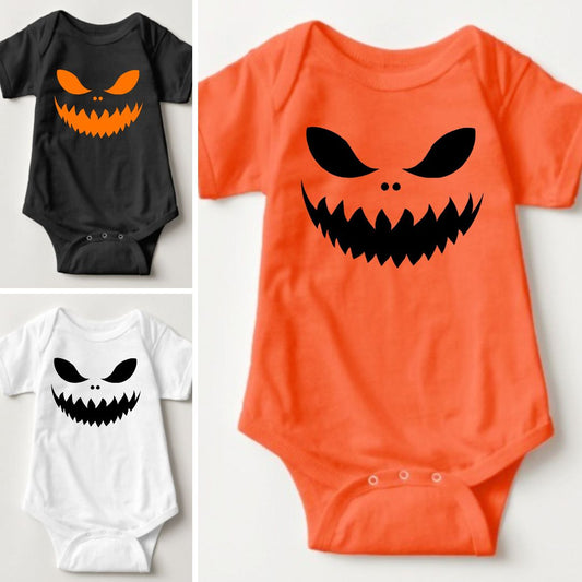 Baby Halloween Onesies - Monster Scary Face