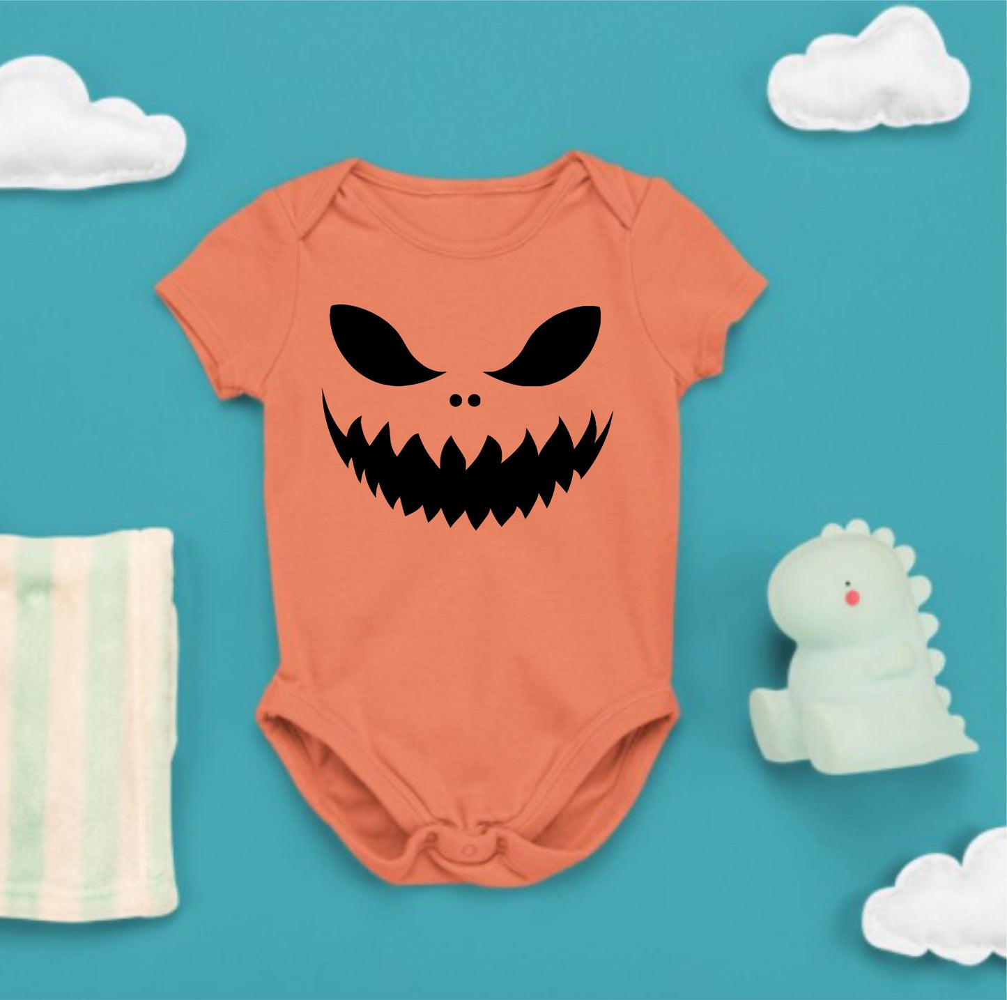 Baby Halloween Onesies - Monster Scary Face