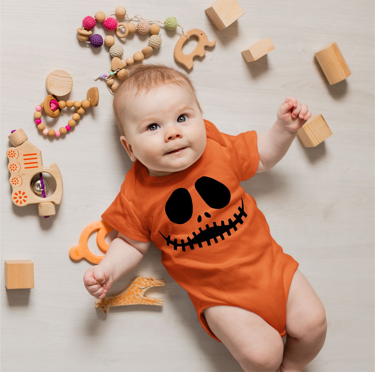 Baby Halloween Onesies - Monster Skeleton Face