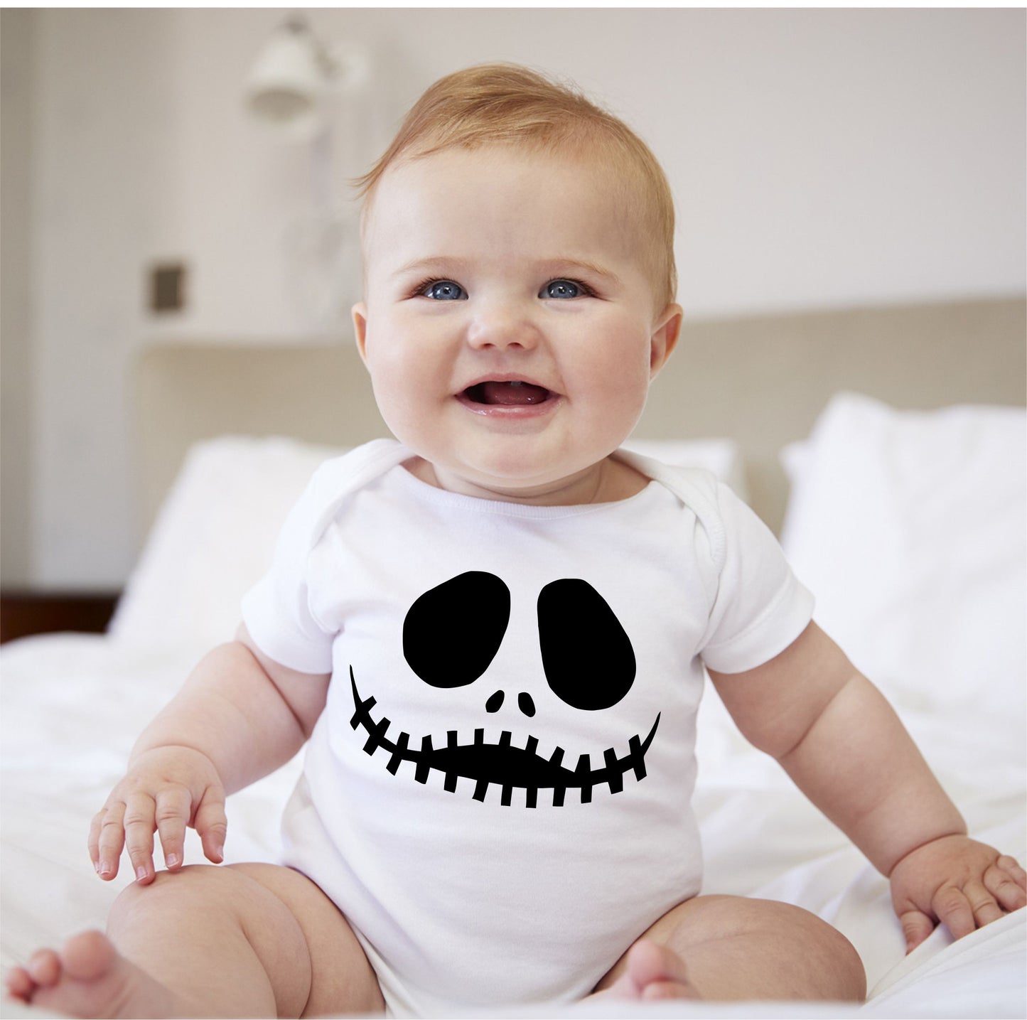 Baby Halloween Onesies - Monster Skeleton Face