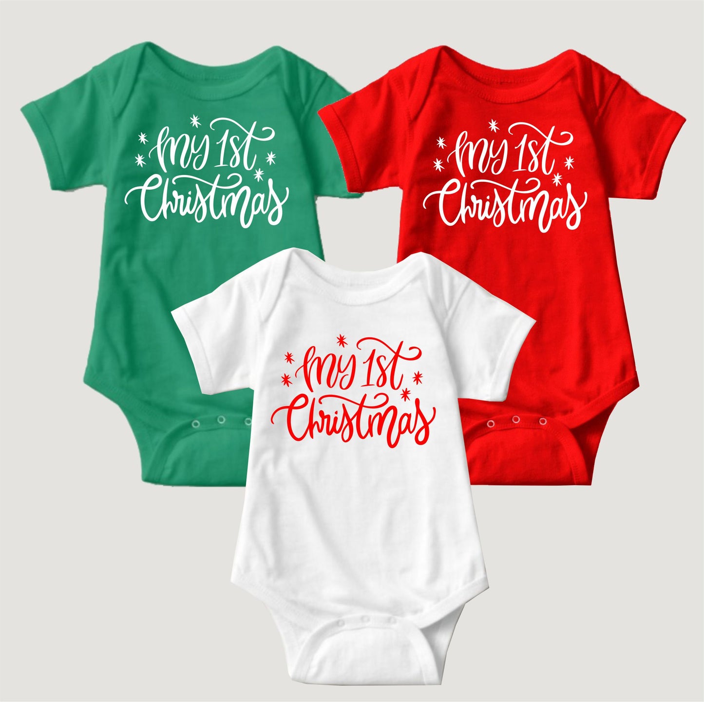 Baby Christmas Holiday Onesies - My First Christmas