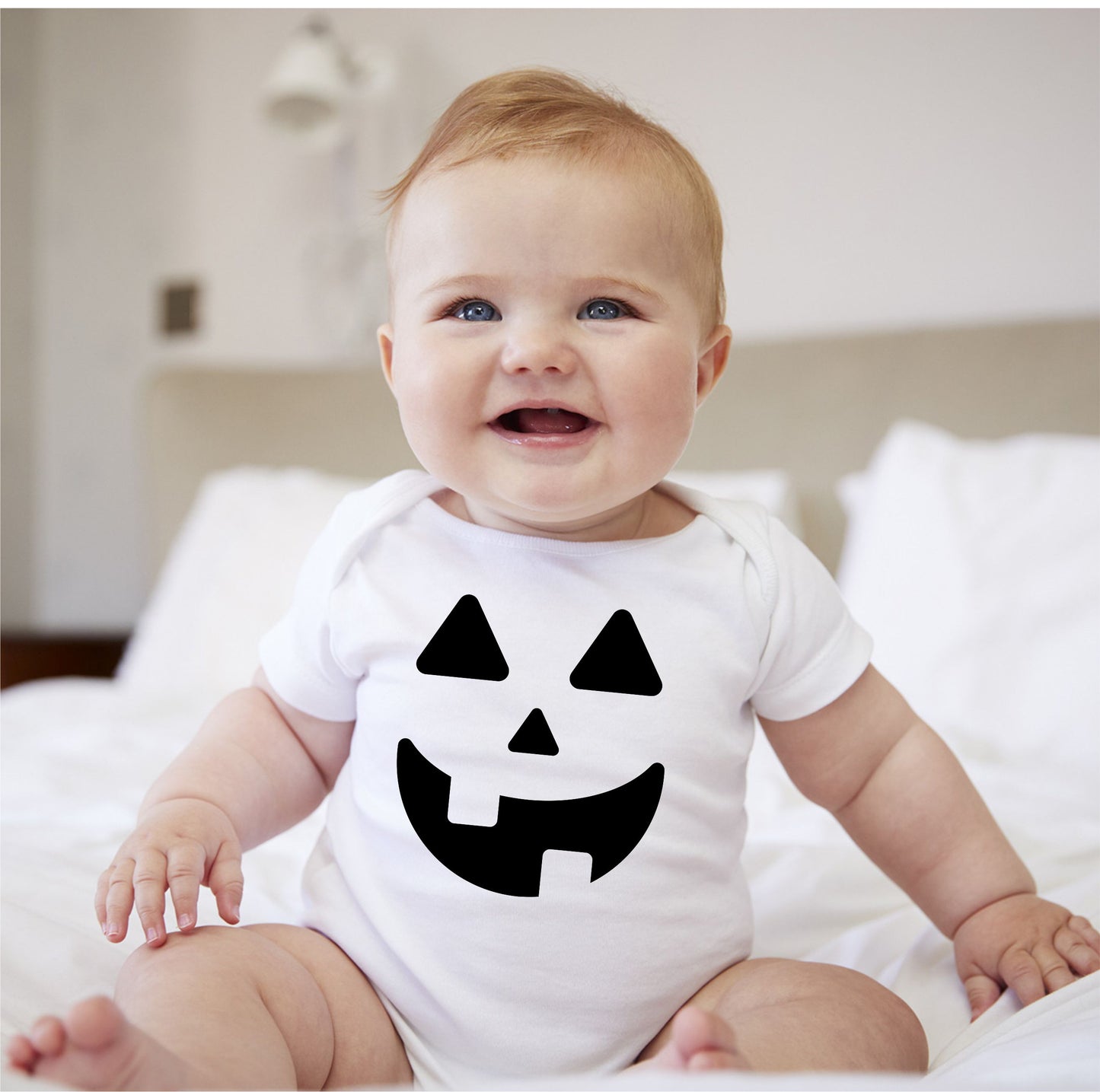 Baby Halloween Onesies - Scary Face Pumpkin