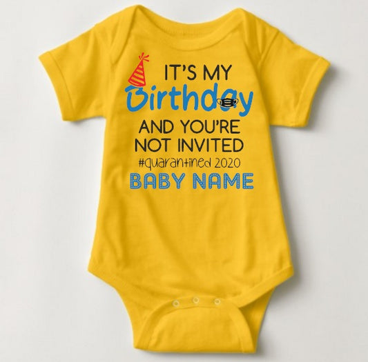 Baby 1st Birthday Onesies - Quarantine Bday - MYSTYLEMYCLOTHING