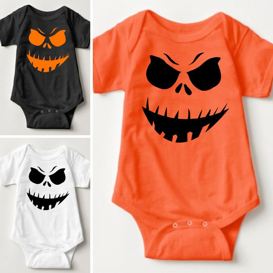 Baby Halloween Onesies - Scarecrow Face