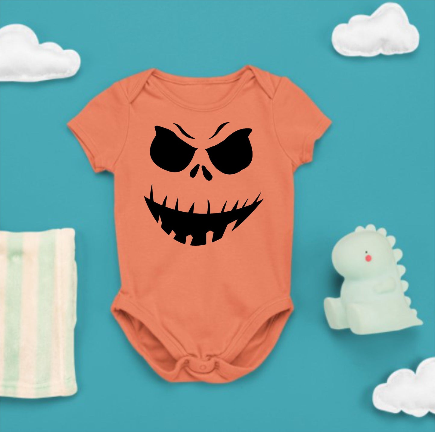 Baby Halloween Onesies - Scarecrow Face