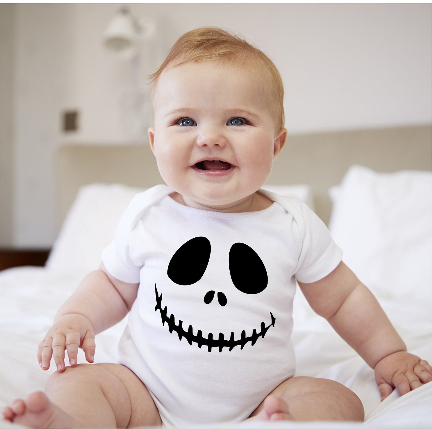 Baby Halloween Onesies - Scary Smiling Skeleton