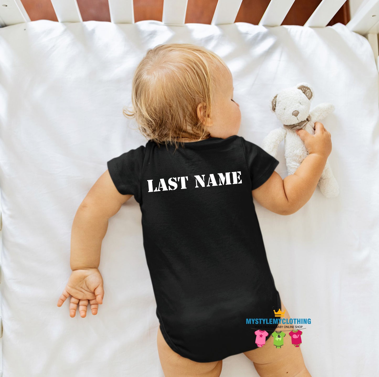 Baby Career Onesies with Free Name Back Print - SWAT