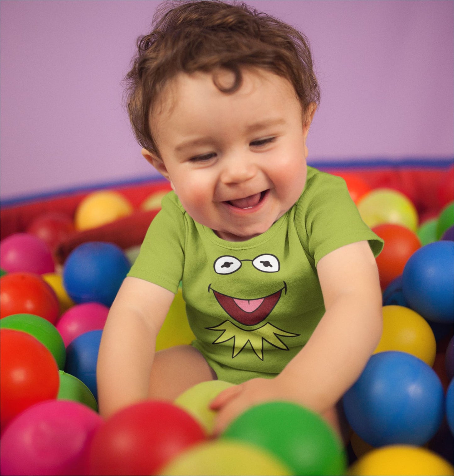 Baby Character Onesies with FREE Name Back Print - Sesame Street Kermit the Frog