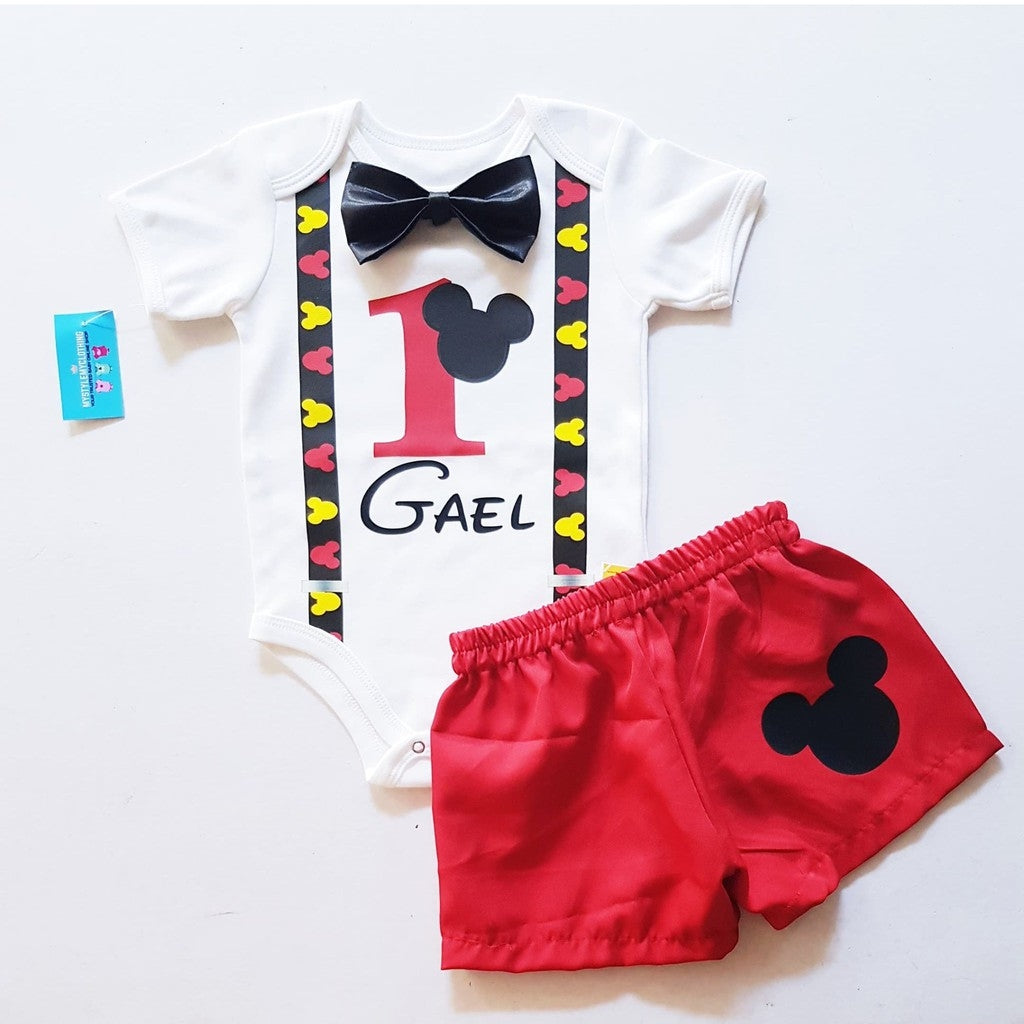 Mickey Mouse Tuxedo Baby Set with Short - MYSTYLEMYCLOTHING